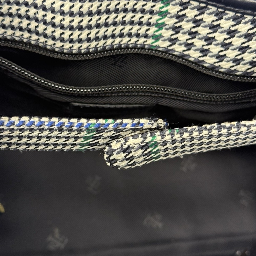 Vintage Lauren Ralph Lauren Houndstooth Mini Tote Bag Black/White Purse Handbag - Picture 9 of 11